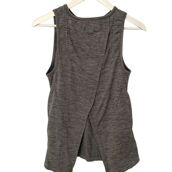 Athleta Foothill Seamless Tank – Gray Racerback with Back Slit, Size XS - Picture 2 of 9
